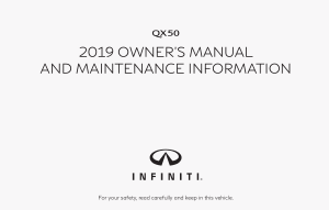 2019 Infiniti QX50 Owner Manual